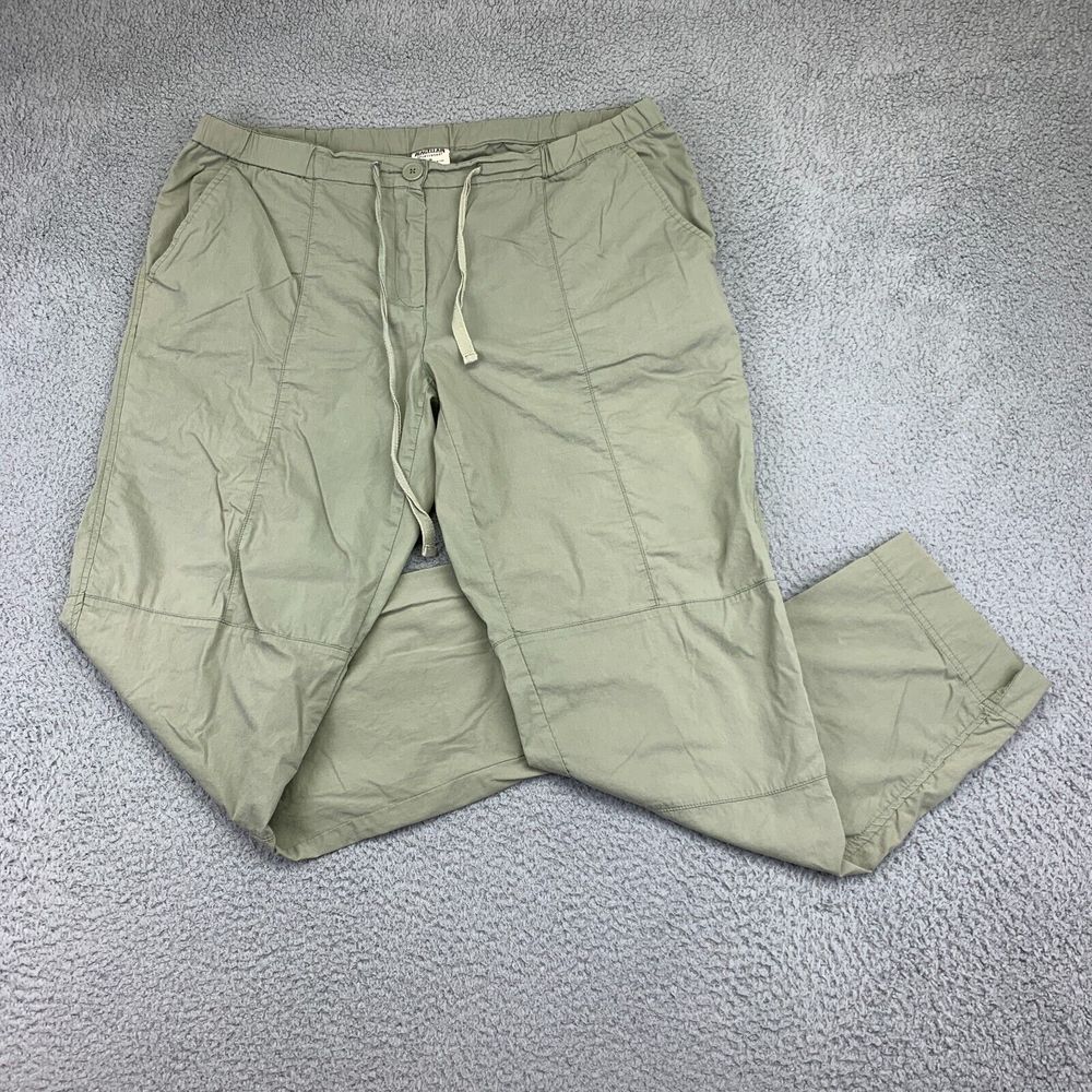 Magellan Pants Womens 16‎ Green Mid-Rise Straight Leg Stretch Outdoor Sportswear